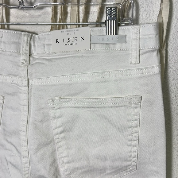Risen NWT White Flare/Bootcut Jeans Size 31/13 - Picture 4 of 12